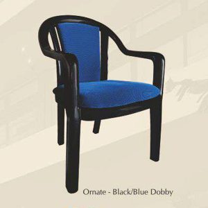 Ornate- Black-Blue Dobby