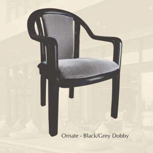 Ornate- Black- Grey Dobby Chairs