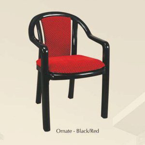 Ornate- Black- Red Chairs